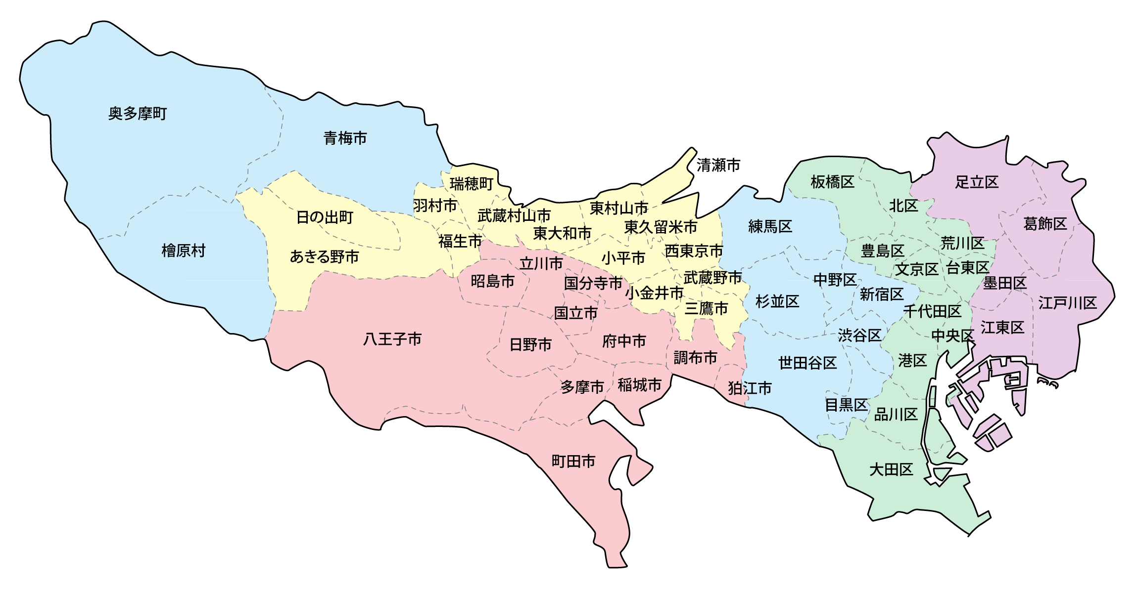 東京都の地図